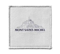 Ecusson Thermocollant Vetement 7x7cm - Mont Saint Michel Minimalist Normandie Village Tourisme - Patch a Repasser pour Reparation ou Customisation T-shirt Sac Jeans Imprime en France
