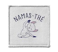 Ecusson Thermocollant Vetement 7x7cm - Namas-thé Brebis Animaux Mignon Indien Thé - Patch a Repasser pour Reparation ou Customisation T-shirt Sac Jeans Imprime en France