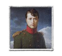Ecusson Thermocollant Vetement 7x7cm - Napoleon Bonaparte Empereur Francais Portrait Peinture - Patch a Repasser pour Reparation ou Customisation T-shirt Sac Jeans Imprime en France