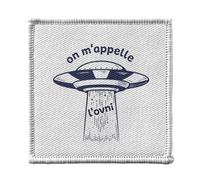 Ecusson Thermocollant Vetement 7x7cm - On m'appelle l'Ovni Musique Jul Enfant - Patch a Repasser pour Reparation ou Customisation T-shirt Sac Jeans Imprime en France