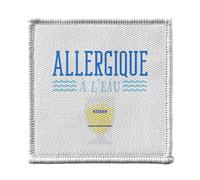Ecusson Thermocollant Vetement 7x7cm - Pastis Allergique à l'Eau Soirée Apéro Fête - Patch a Repasser pour Reparation ou Customisation T-shirt Sac Jeans Imprime en France