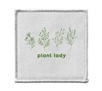 Ecusson Thermocollant Vetement 7x7cm - Plant Lady - minimaliste Écologie Environnement Patch a Repasser pour Reparation ou Customisation T-shirt Sac Jeans Imprime en France