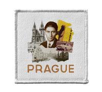 Ecusson Thermocollant Vetement 7x7cm - Prague Vintage Voyage Tchéquie Carte Postale - Patch a Repasser pour Reparation ou Customisation T-shirt Sac Jeans Imprime en France