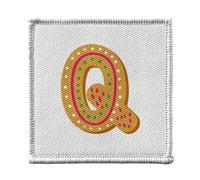 Ecusson Thermocollant Vetement 7x7cm - Q Quentin Lettre Alphabet Prénom Noel Enfant - Patch a Repasser pour Reparation ou Customisation T-shirt Sac Jeans Imprime en France