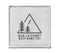Ecusson Thermocollant Vetement 7x7cm - Que la forêt soit avec toi Écologie Environnement Nature - Patch a Repasser pour Reparation ou Customisation T-shirt Sac Jeans Imprime en France