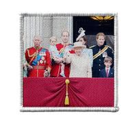 Ecusson Thermocollant Vetement 7x7cm - Reine Elisabeth II Famille Royal 2019 Reine d'Angleterre Philip Charles - Patch a Repasser pour Reparation ou Customisation T-shirt Sac Jeans Imprime en France