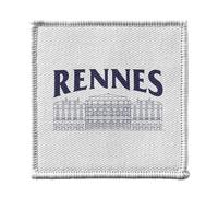 Ecusson Thermocollant Vetement 7x7cm - Rennes Minimalist Ville France Bretagne - Patch a Repasser pour Reparation ou Customisation T-shirt Sac Jeans Imprime en France