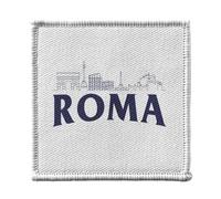 Ecusson Thermocollant Vetement 7x7cm - Roma Minimalist Rome Voyage Histoire Tourisme - Patch a Repasser pour Reparation ou Customisation T-shirt Sac Jeans Imprime en France