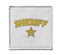 Ecusson Thermocollant Vetement 7x7cm - Sheriff Etoile Police Far West BD - Patch a Repasser pour Reparation ou Customisation T-shirt Sac Jeans Imprime en France