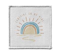 Ecusson Thermocollant Vetement 7x7cm - Sunshine on My Mind Soleil Vacances Eté Minimaliste - Patch a Repasser pour Reparation ou Customisation T-shirt Sac Jeans Imprime en France