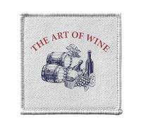 Ecusson Thermocollant Vetement 7x7cm - The Art of Wine Alcohol Party Culture - Patch a Repasser pour Reparation ou Customisation T-shirt Sac Jeans Imprime en France