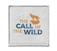 Ecusson Thermocollant Vetement 7x7cm - The Call of The Wild Nature Loup Voyage - Patch a Repasser pour Reparation ou Customisation T-shirt Sac Jeans Imprime en France