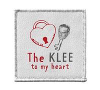 Ecusson Thermocollant Vetement 7x7cm - The Klee To my Heart Jeu de Mot Amour Art Peinture - Patch a Repasser pour Reparation ou Customisation T-shirt Sac Jeans Imprime en France