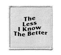 Ecusson Thermocollant Vetement 7x7cm - The Less I Know The Better Sneakerhead Collection Shoes Hobby Kicks Sneakers Streetwear - Patch a Repasser pour Reparation ou Customisation T-shirt Sac Jeans