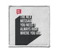 Ecusson Thermocollant Vetement 7x7cm - The Next Message You Need Is Always Right Quote Ram Dass Inspire Motivate Spiritual Meditation - Patch a Repasser pour Reparation ou Customisation T-shirt Sac