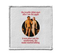 Ecusson Thermocollant Vetement 7x7cm - The Trouble Adam and Eve Collage Vintage Illustration Art Humour Parodie Meme - Patch a Repasser pour Reparation ou Customisation T-shirt Sac Jeans Imprime en