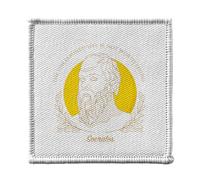 Ecusson Thermocollant Vetement 7x7cm - The Unexamined Life Is Not Worth Living Socrates Quote Wisdom Philosophy Inspire - Patch a Repasser pour Reparation ou Customisation T-shirt Sac Jeans Imprime