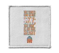 Ecusson Thermocollant Vetement 7x7cm - The Way Is In The Heart Buddha Quote Inspire Meditation Hope - Patch a Repasser pour Reparation ou Customisation T-shirt Sac Jeans Imprime en France