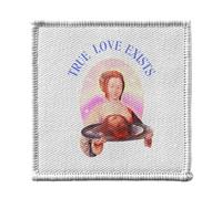 Ecusson Thermocollant Vetement 7x7cm - True Love Exist Collage Vintage Illustration Art Humour Parodie Meme Zoomer Millenials - Patch a Repasser pour Reparation ou Customisation T-shirt Sac Jeans