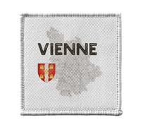 Ecusson Thermocollant Vetement 7x7cm - Vienne 86 Département Poitiers Carte Ancienne - Patch a Repasser pour Reparation ou Customisation T-shirt Sac Jeans Imprime en France