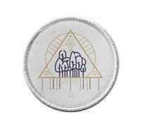 Ecusson Thermocollant Vetement Rond 7cm - Arbre Symboles Esotériques Nature Bohémien - Patch a Repasser pour Reparation ou Customisation T-shirt Sac Jeans Imprime en France