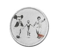 Ecusson Thermocollant Vetement Rond 7cm - Banksy Napalm Mickey Ronald Guerre Vietnam - Patch a Repasser pour Reparation ou Customisation T-shirt Sac Jeans Imprime en France