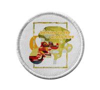 Ecusson Thermocollant Vetement Rond 7cm - Barking up at the wrong Klee Art Pun Funny - Patch a Repasser pour Reparation ou Customisation T-shirt Sac Jeans Imprime en France