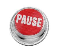 Ecusson Thermocollant Vetement Rond 7cm - Bouton Pause Rouge Repos Parent Papa Maman - Patch a Repasser pour Reparation ou Customisation T-shirt Sac Jeans Imprime en France