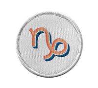 Ecusson Thermocollant Vetement Rond 7cm - Capricorne Signe astrologie Zodiaque Astres Métaphore Symbole Figure Allegorie - Patch a Repasser pour Reparation ou Customisation T-shirt Sac Jeans Imprime