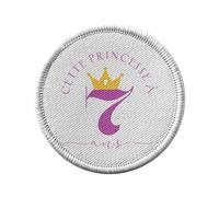 Ecusson Thermocollant Vetement Rond 7cm - Cette Princesse À 7 Ans Anniversaire Celebration Enfant Cadeau - Patch a Repasser pour Reparation ou Customisation T-shirt Sac Jeans Imprime en France