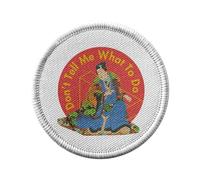 Ecusson Thermocollant Vetement Rond 7cm - Don't Tell Me What To Do Collage Vintage Illustration Art Humour Parodie Japonais Millenial Meme - Patch a Repasser pour Reparation ou Customisation T-shirt