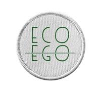 Ecusson Thermocollant Vetement Rond 7cm - Eco Not Ego Écologie Environnement Bio Diversité - Patch a Repasser pour Reparation ou Customisation T-shirt Sac Jeans Imprime en France