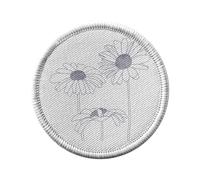 Ecusson Thermocollant Vetement Rond 7cm - Fleurs Nature Anthophile Passion - Patch a Repasser pour Reparation ou Customisation T-shirt Sac Jeans Imprime en France