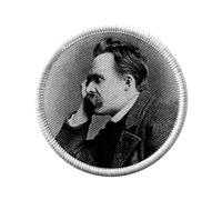 Ecusson Thermocollant Vetement Rond 7cm - Friedrich Nietzsche Philosophe Celebrite Portrait Vintage - Patch a Repasser pour Reparation ou Customisation T-shirt Sac Jeans Imprime en France