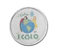 Ecusson Thermocollant Vetement Rond 7cm - Futur Ecolo Héros Environnement Avenir - Patch a Repasser pour Reparation ou Customisation T-shirt Sac Jeans Imprime en France