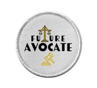 Ecusson Thermocollant Vetement Rond 7cm - Future Avocate Métier Justice - Patch a Repasser pour Reparation ou Customisation T-shirt Sac Jeans Imprime en France