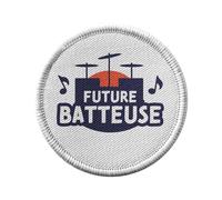 Ecusson Thermocollant Vetement Rond 7cm - Future Batteuse Artiste Avenir Musique - Patch a Repasser pour Reparation ou Customisation T-shirt Sac Jeans Imprime en France