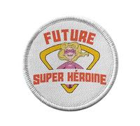 Ecusson Thermocollant Vetement Rond 7cm - Future Super Héroïne Rêve Enfant - Patch a Repasser pour Reparation ou Customisation T-shirt Sac Jeans Imprime en France