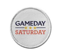 Ecusson Thermocollant Vetement Rond 7cm - Gameday Saturday Sport Football Rugby Basketball - Patch a Repasser pour Reparation ou Customisation T-shirt Sac Jeans Imprime en France