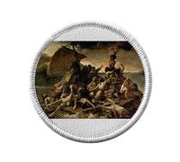 Ecusson Thermocollant Vetement Rond 7cm - Gericault Le Radeau de La Meduse Peinture Romantisme - Patch a Repasser pour Reparation ou Customisation T-shirt Sac Jeans Imprime en France