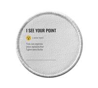 Ecusson Thermocollant Vetement Rond 7cm - I See Your Point Work Office Email Funny Icon - Patch a Repasser pour Reparation ou Customisation T-shirt Sac Jeans Imprime en France