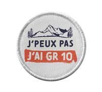Ecusson Thermocollant Vetement Rond 7cm - J'Peux Pas J'ai GR10 Randonnée France Pyrénées Montagne - Patch a Repasser pour Reparation ou Customisation T-shirt Sac Jeans Imprime en France