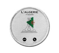 Ecusson Thermocollant Vetement Rond 7cm - L'Algérie M'Appelle Culture Patrimoine Tourisme - Patch a Repasser pour Reparation ou Customisation T-shirt Sac Jeans Imprime en France