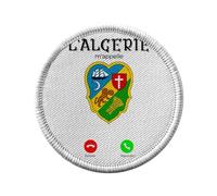 Ecusson Thermocollant Vetement Rond 7cm - L'Algérie M'Appelle Culture Voyage Alger - Patch a Repasser pour Reparation ou Customisation T-shirt Sac Jeans Imprime en France