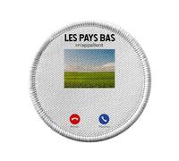 Ecusson Thermocollant Vetement Rond 7cm - Les Pays-Bas M'Appellent Paysage Cliché - Patch a Repasser pour Reparation ou Customisation T-shirt Sac Jeans Imprime en France