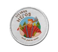 Ecusson Thermocollant Vetement Rond 7cm - Les Vrais Héros - Bûcheron Métier Forêt Patch a Repasser pour Reparation ou Customisation T-shirt Sac Jeans Imprime en France