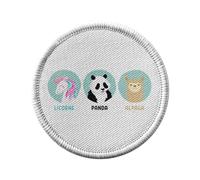 Ecusson Thermocollant Vetement Rond 7cm - Licorne Panda Alpaga Animaux Mignon - Patch a Repasser pour Reparation ou Customisation T-shirt Sac Jeans Imprime en France