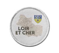 Ecusson Thermocollant Vetement Rond 7cm - Loir et Cher 41 Departement Blois Carte Ancienne - Patch a Repasser pour Reparation ou Customisation T-shirt Sac Jeans Imprime en France