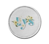 Ecusson Thermocollant Vetement Rond 7cm - Lys Fleurs Minimaliste Chic Jardin Amour - Patch a Repasser pour Reparation ou Customisation T-shirt Sac Jeans Imprime en France