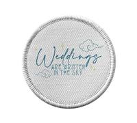 Ecusson Thermocollant Vetement Rond 7cm - Marriages are written in the Sky Gypsy Astrology - Patch a Repasser pour Reparation ou Customisation T-shirt Sac Jeans Imprime en France